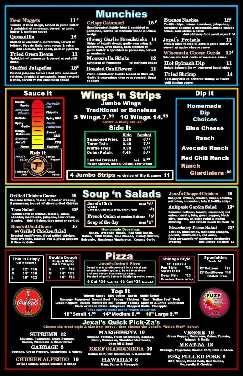 Jexal's Pizza & Wing-Zeria McHenry - 1
